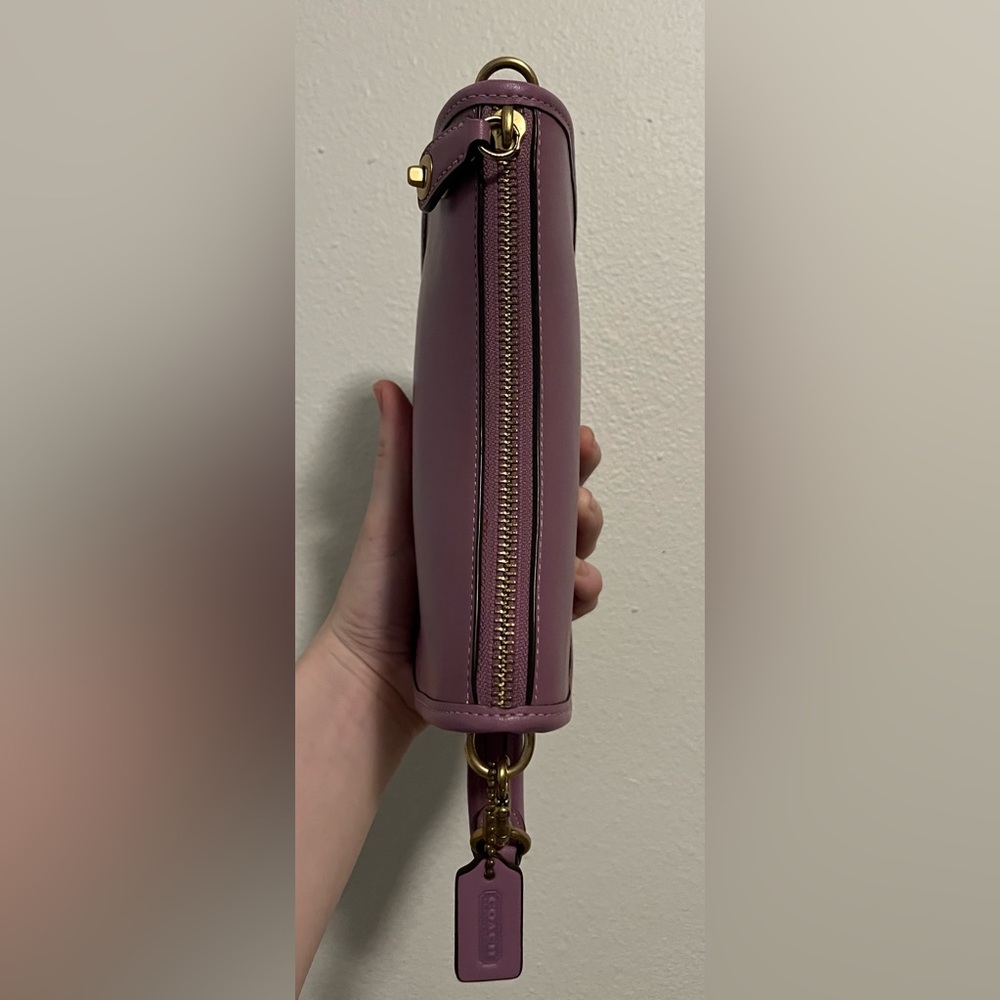 Coach Purple/Pink Leather Shoulder Bag - Picture 4 of 14